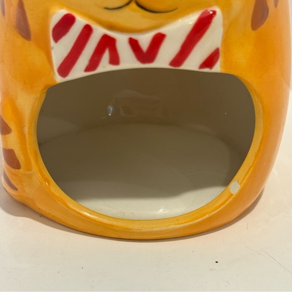 Boston Warehouse orange Tabby Smarty cat w/ glasses coffee sugar Scrubby Holder - Picture 11 of 16
